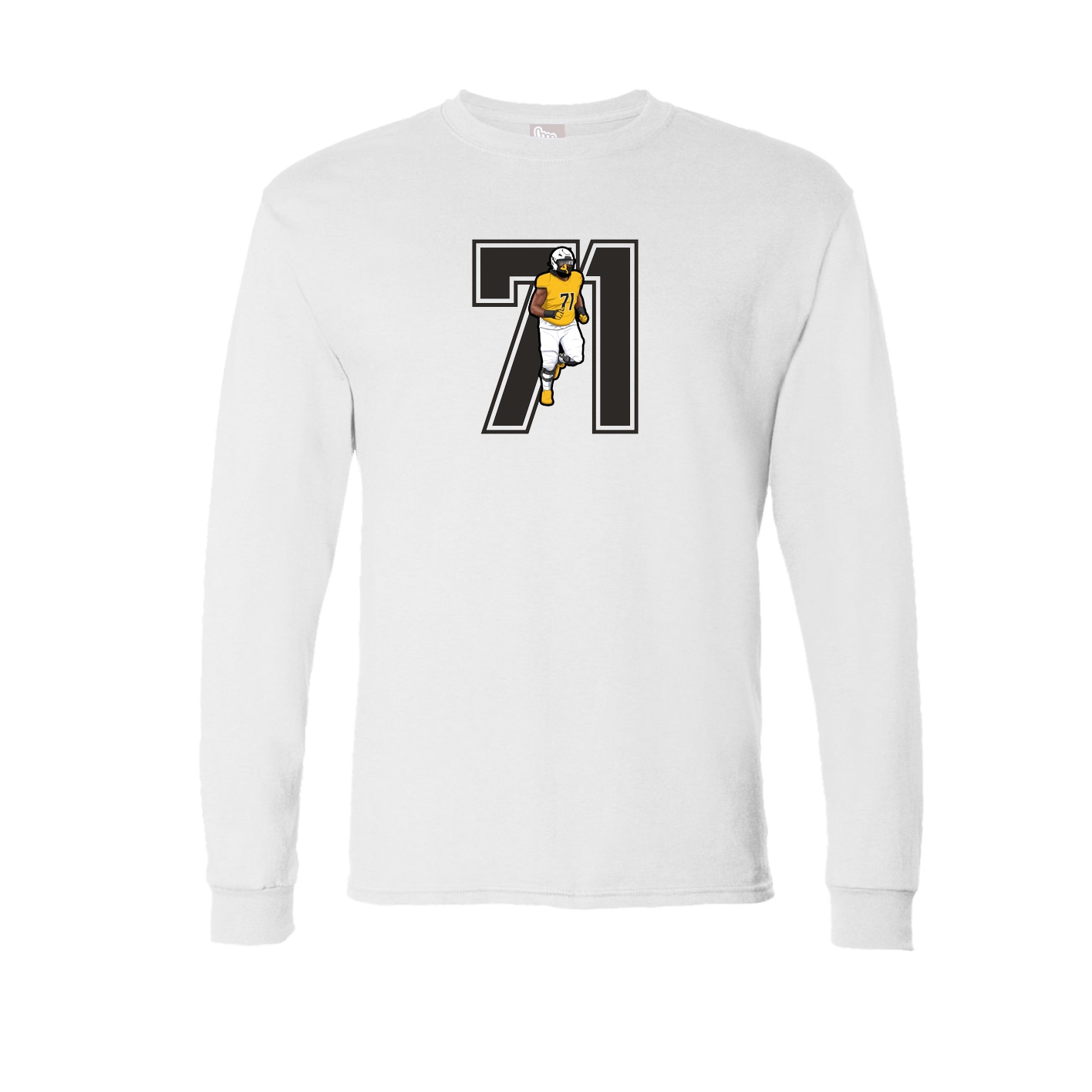 Long Sleeve Tee — Number in White