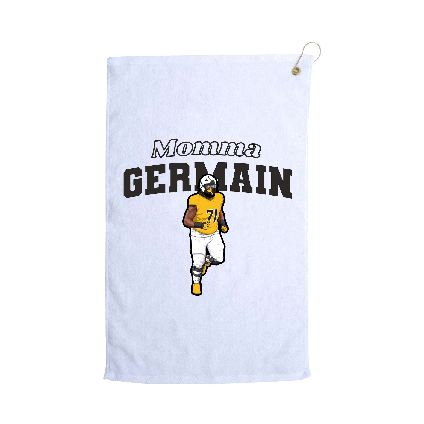 Golf Towel — Mothers Day Block in White