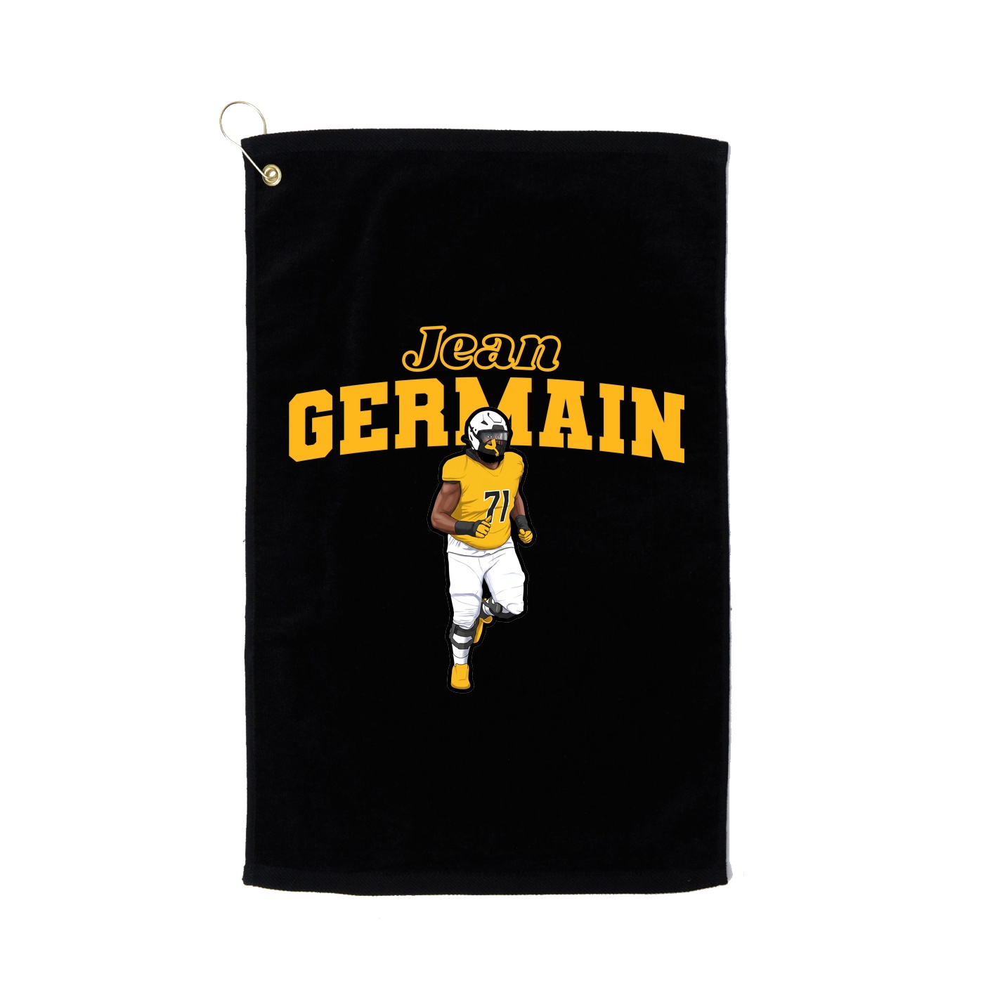 Golf Towel — Name Arch in Black