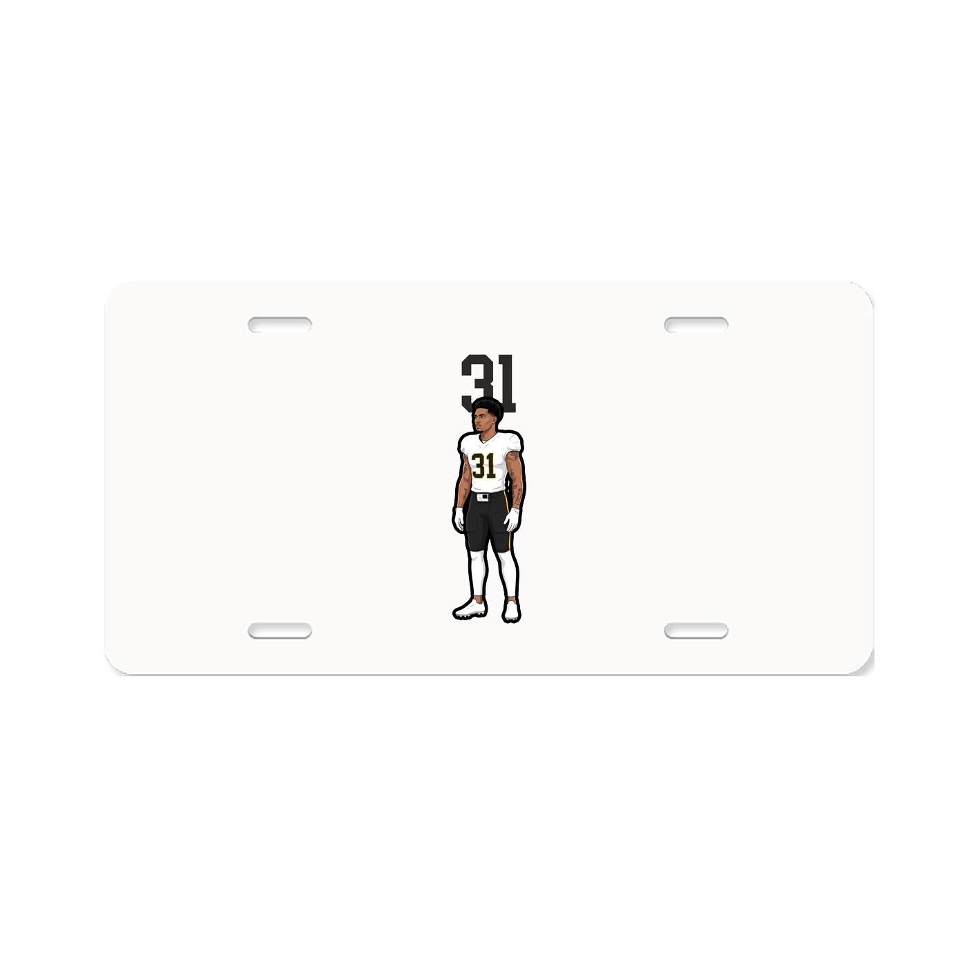 License Plate — Number Top in Classic
