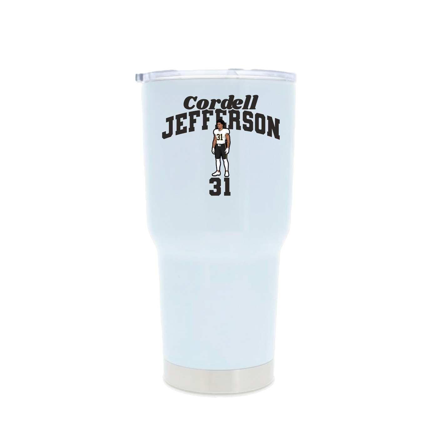 30oz Stainless Steel Tumbler — Signature Arch in White
