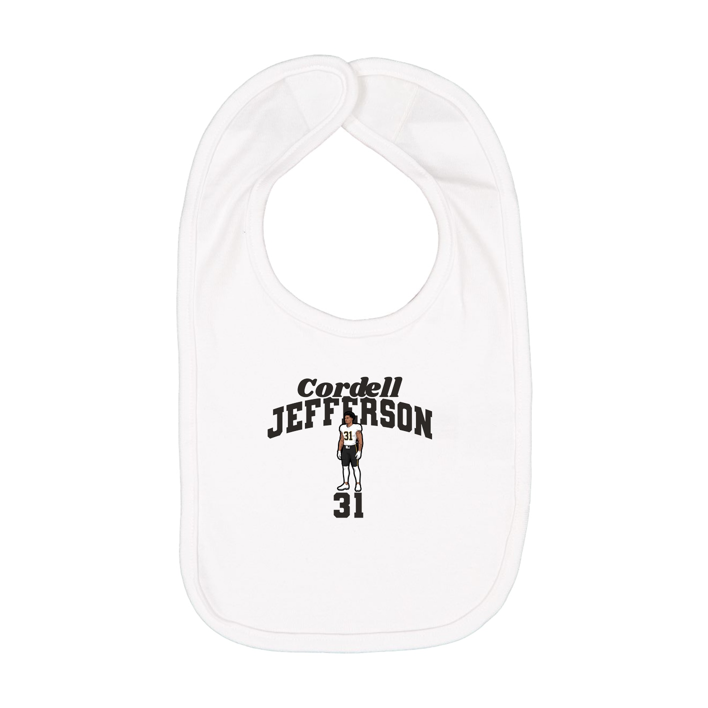 Infant Bib — Signature Arch in White