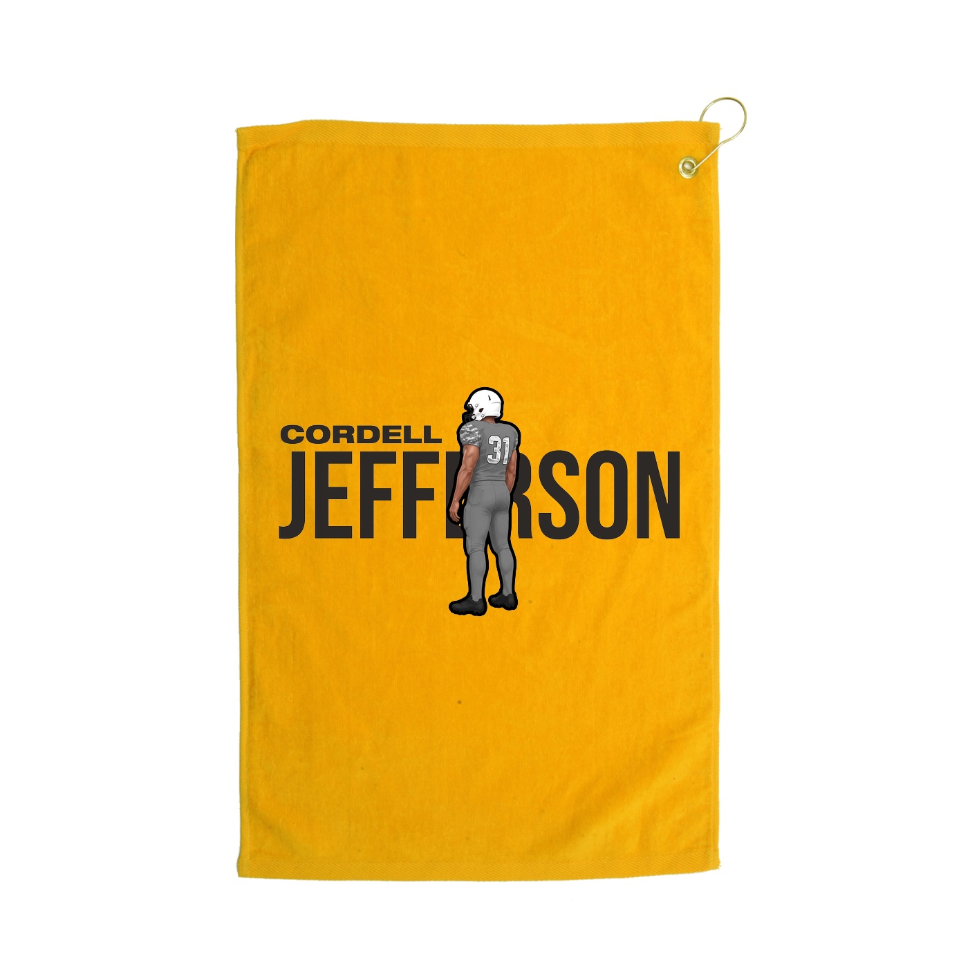Golf Towel — Player Name in Gold