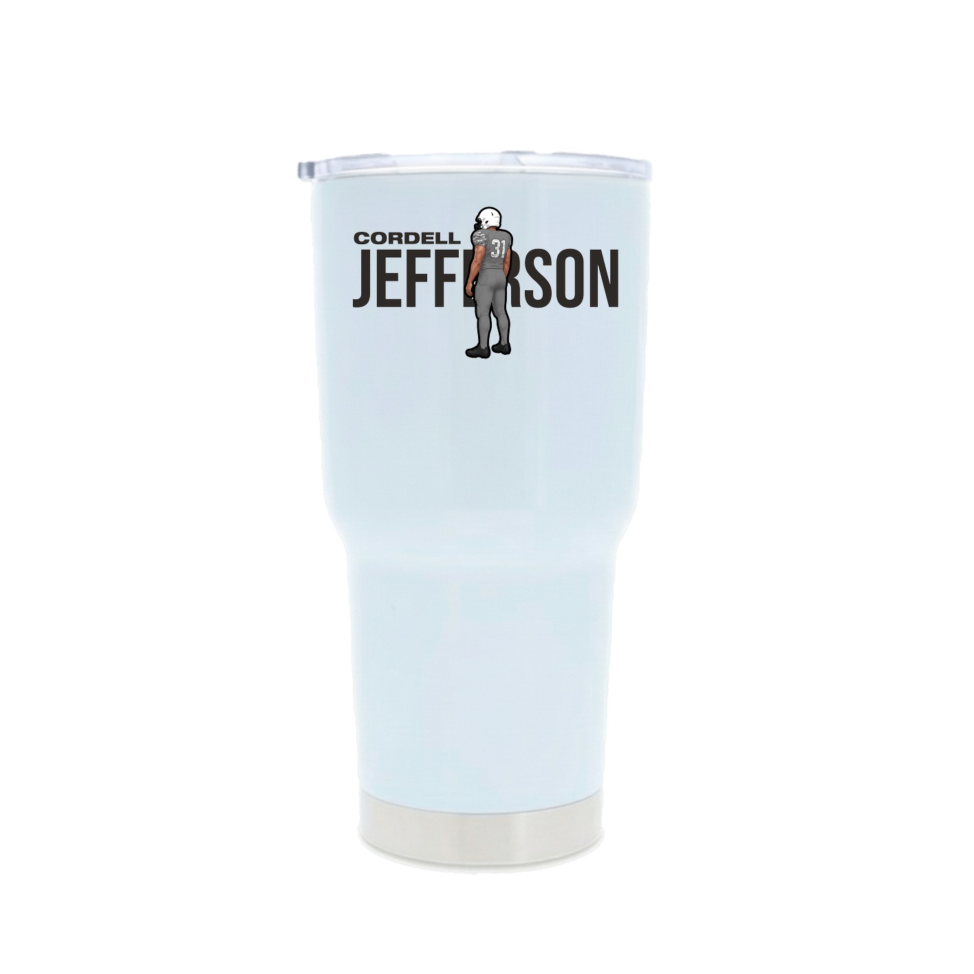30oz Stainless Steel Tumbler — Player Name in White