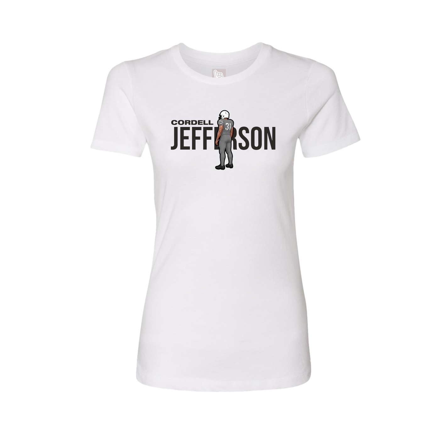 Womens Tee — Player Name in White