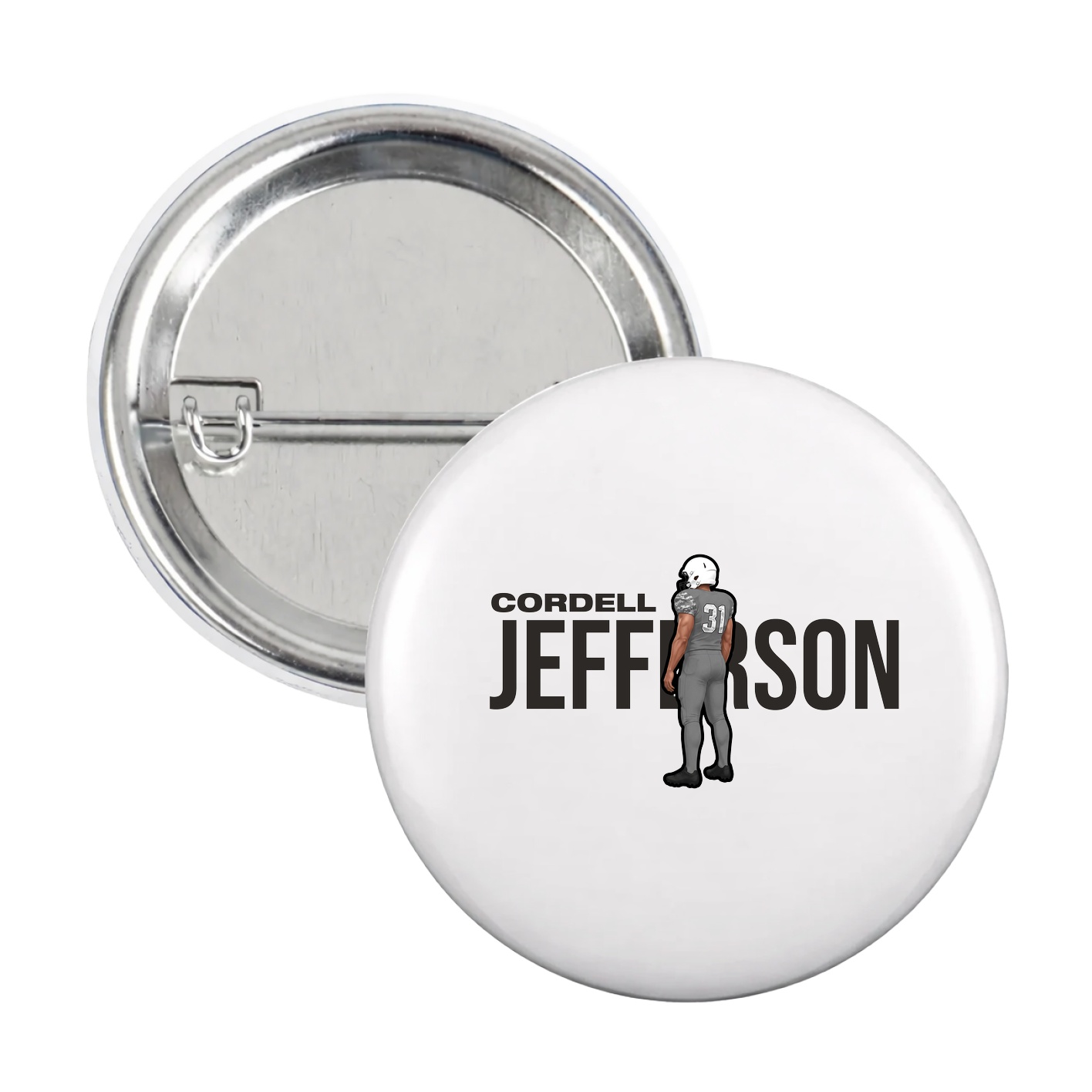 Game Day Button — Player Name in White