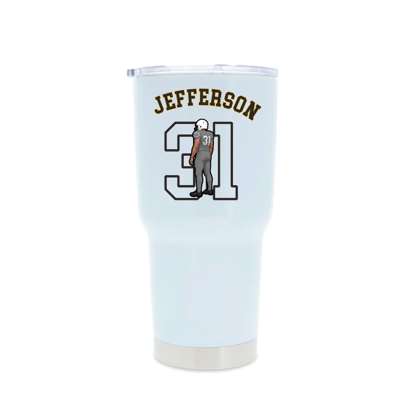 30oz Stainless Steel Tumbler — Shirsey Arch in White