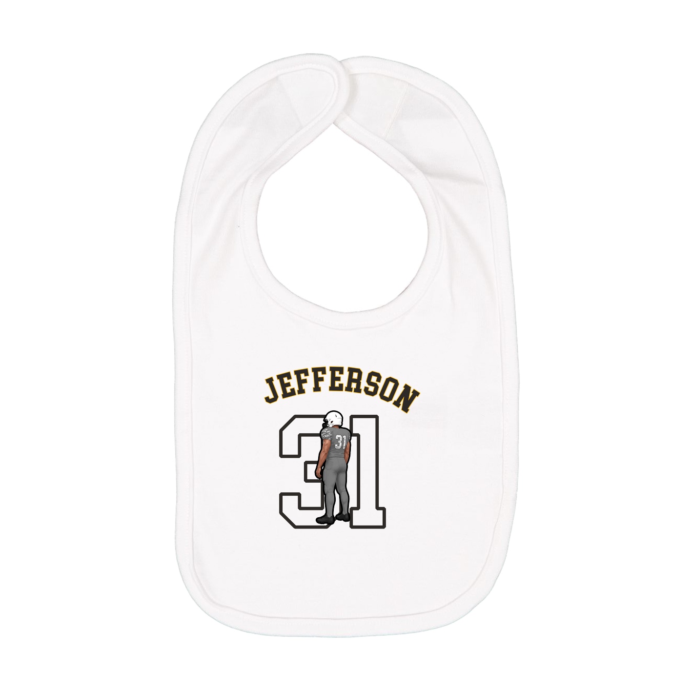 Infant Bib — Shirsey Arch in White