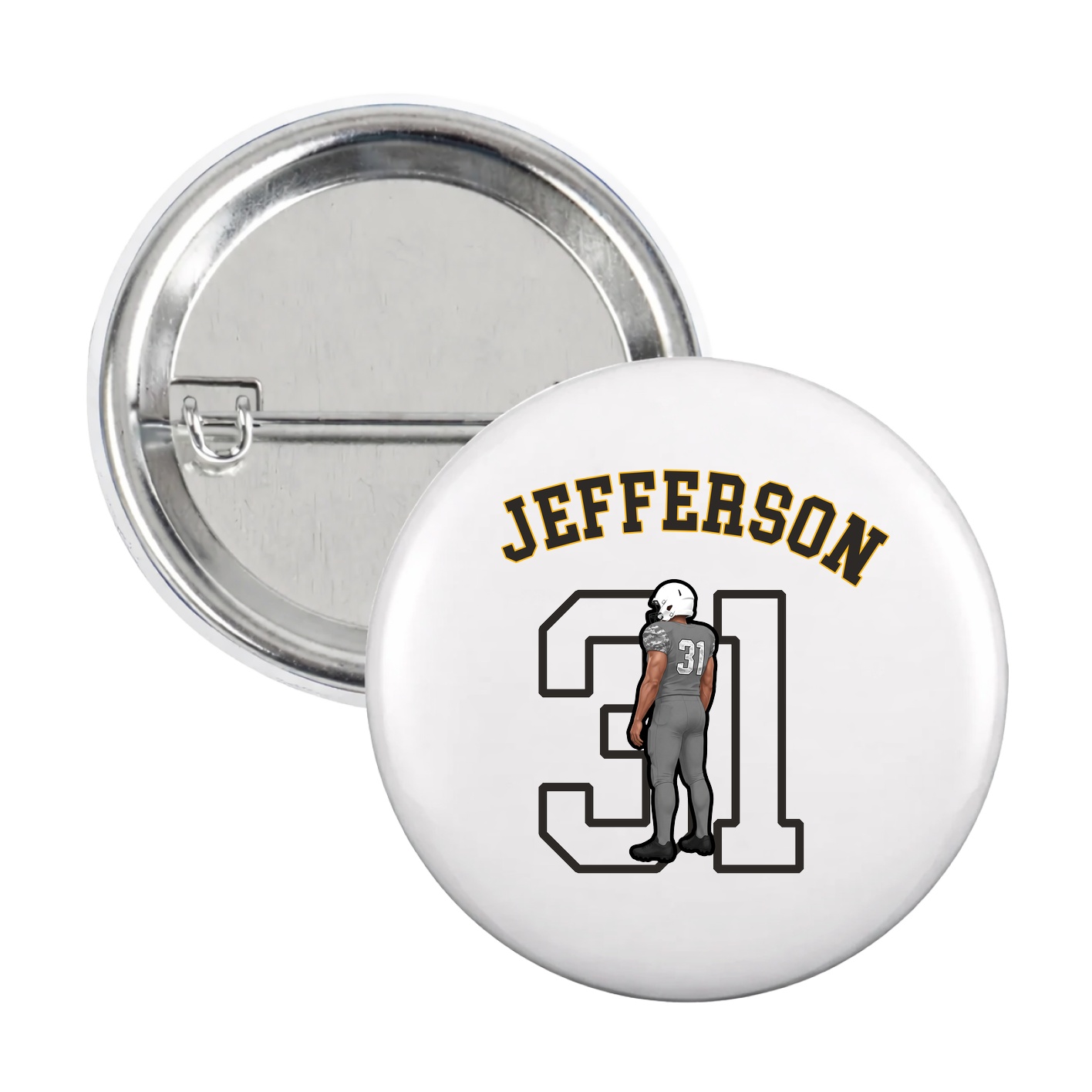 Game Day Button — Shirsey Arch in White