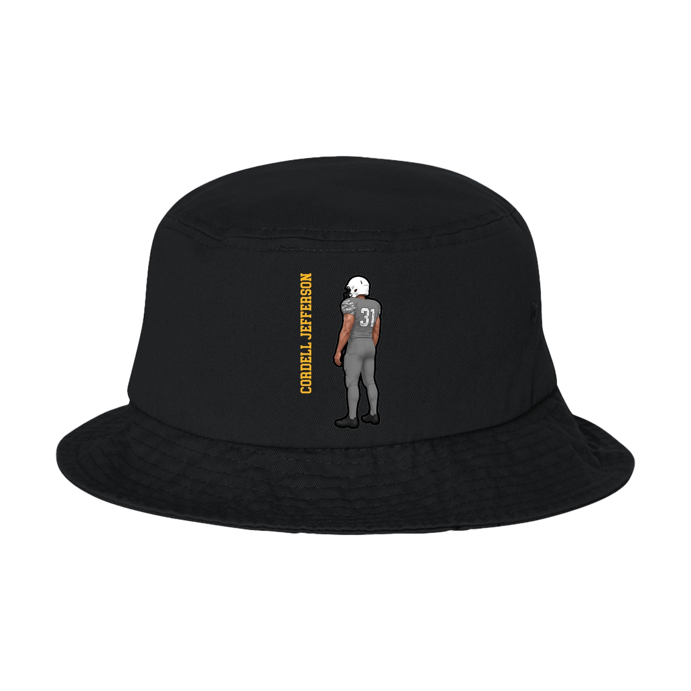 Bucket Cap — Name Vertical in Black