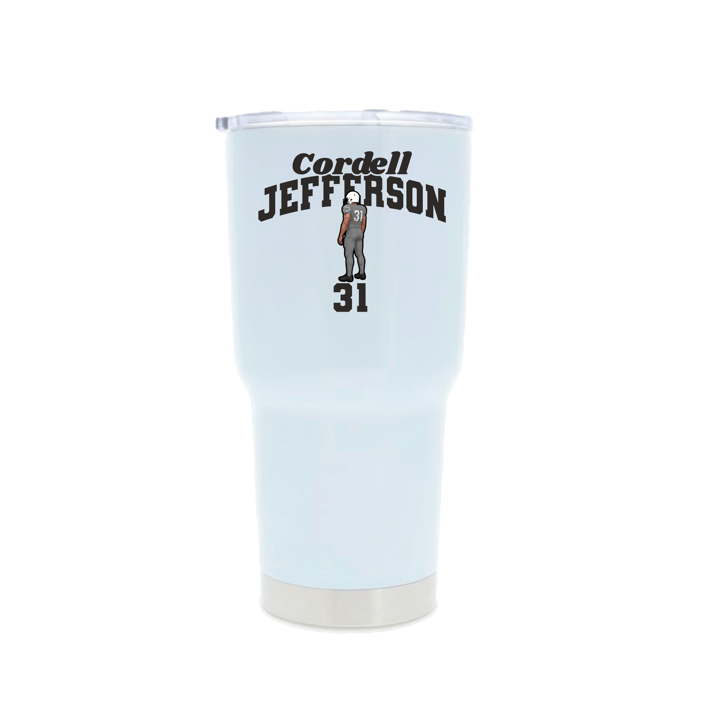 30oz Stainless Steel Tumbler — Signature Arch in White