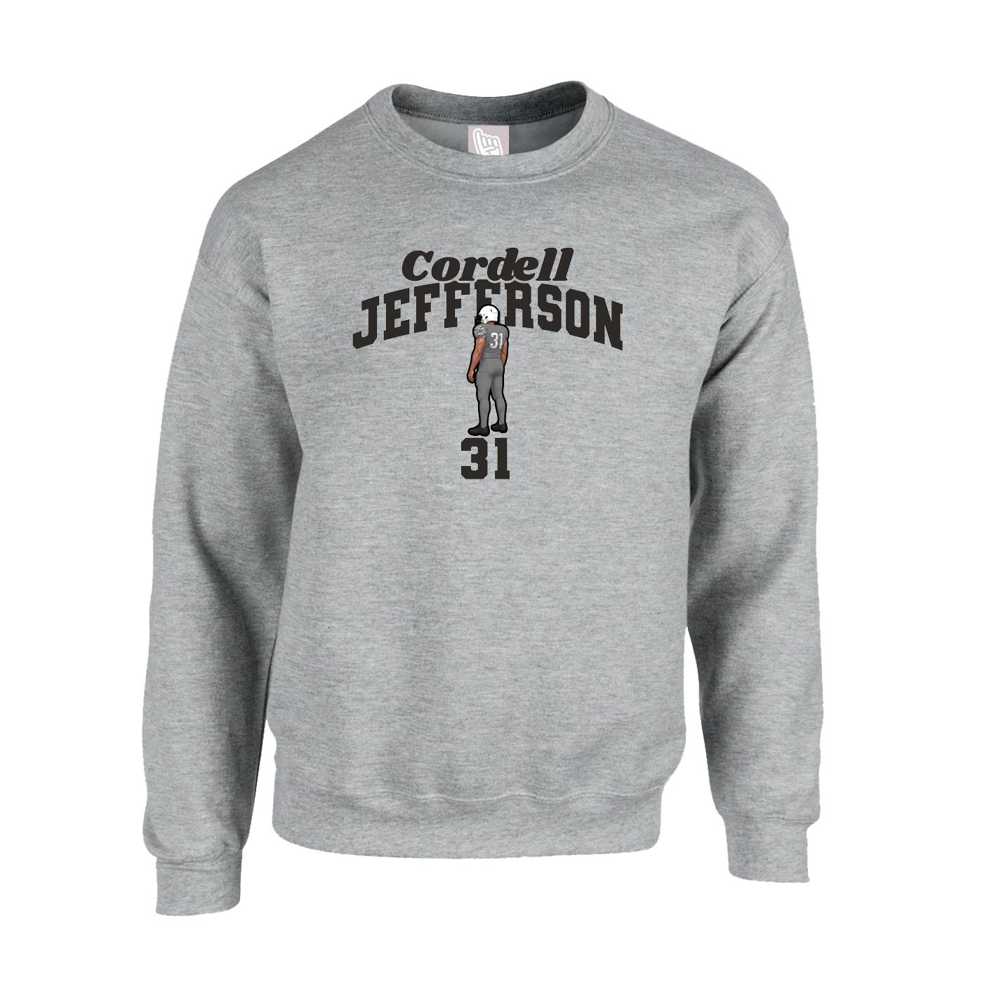 Fleece Crew — Signature Arch in Grey