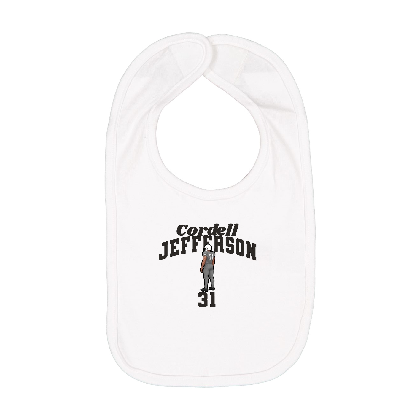 Infant Bib — Signature Arch in White