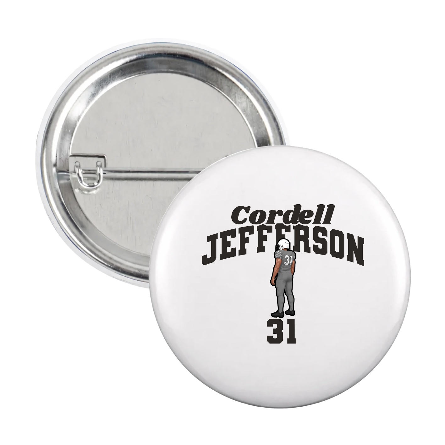 Game Day Button — Signature Arch in White
