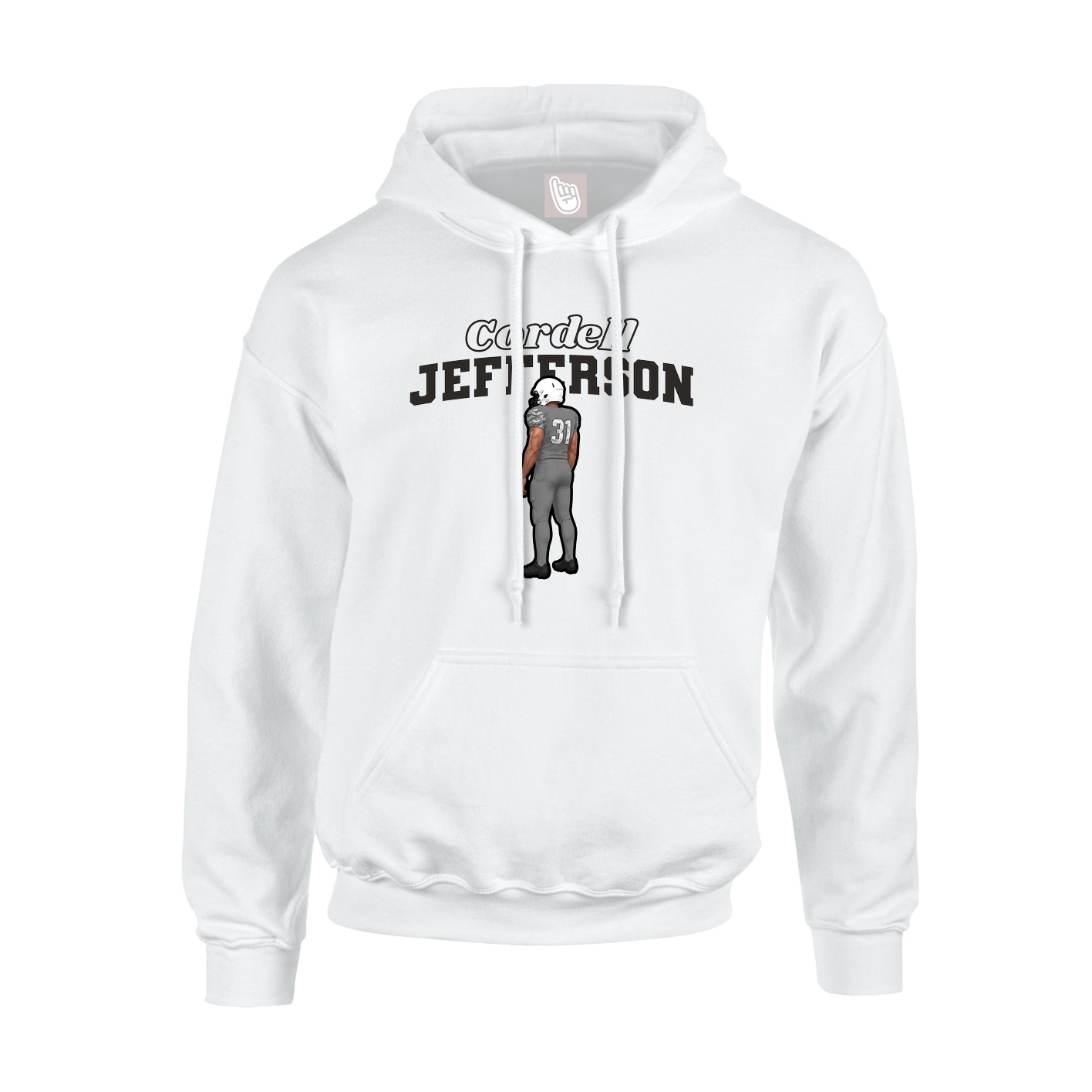 Hoodie — Name Arch in White