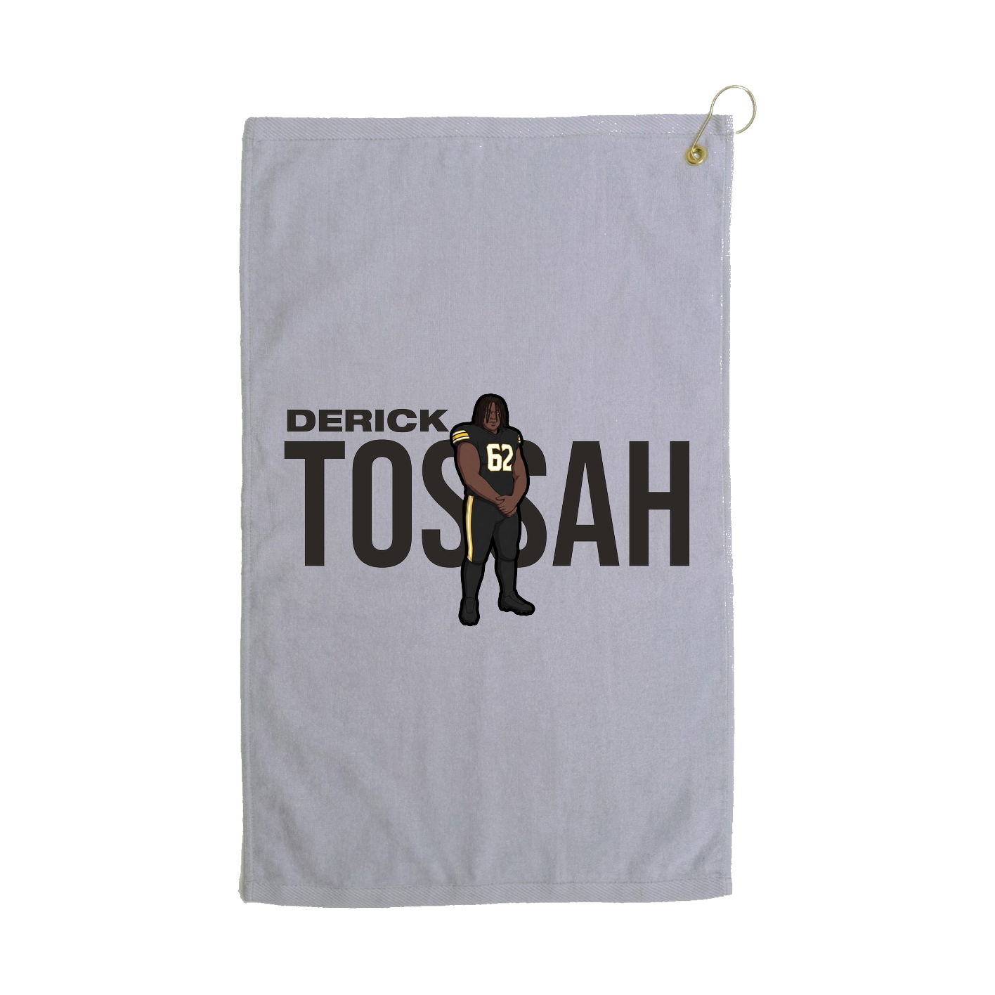 Golf Towel — Player Name in Grey