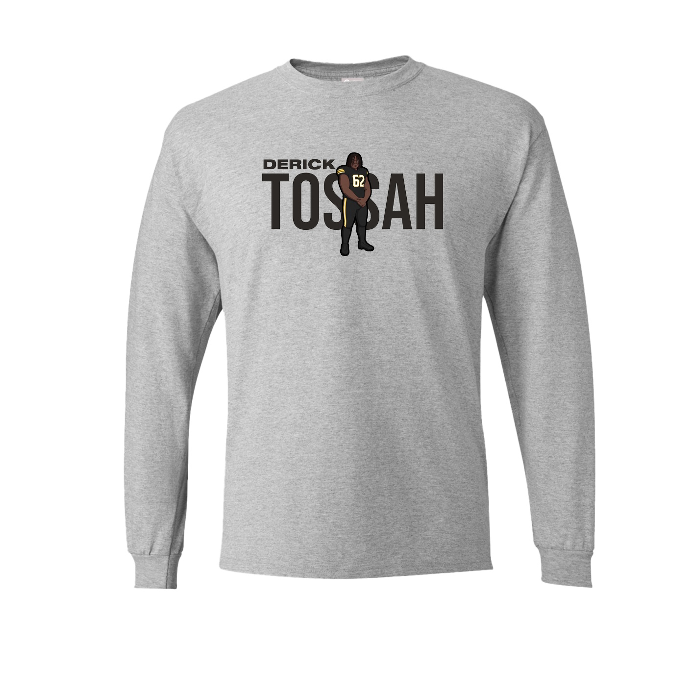 Long Sleeve Tee — Player Name in Grey