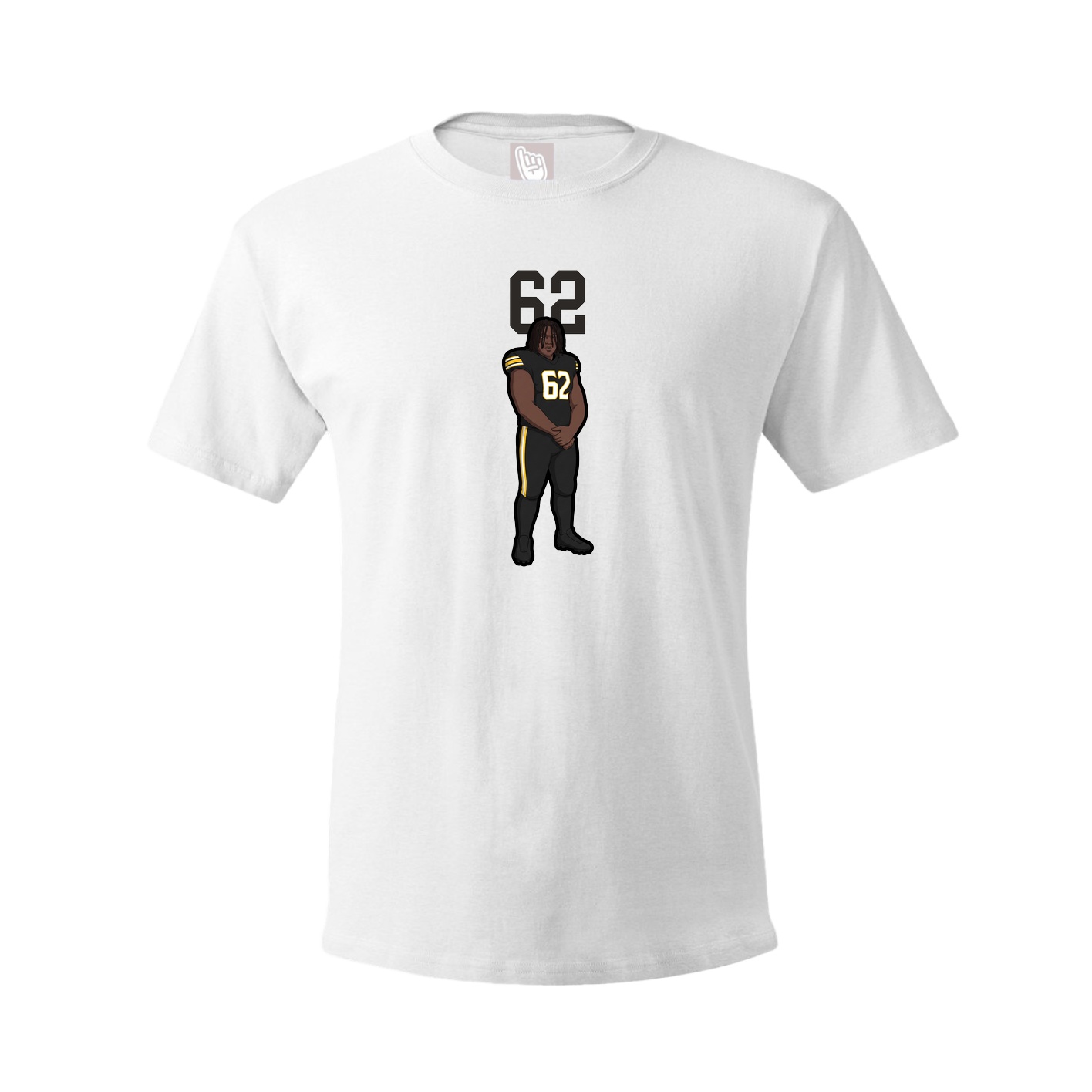 Youth Tee — Number Top in White