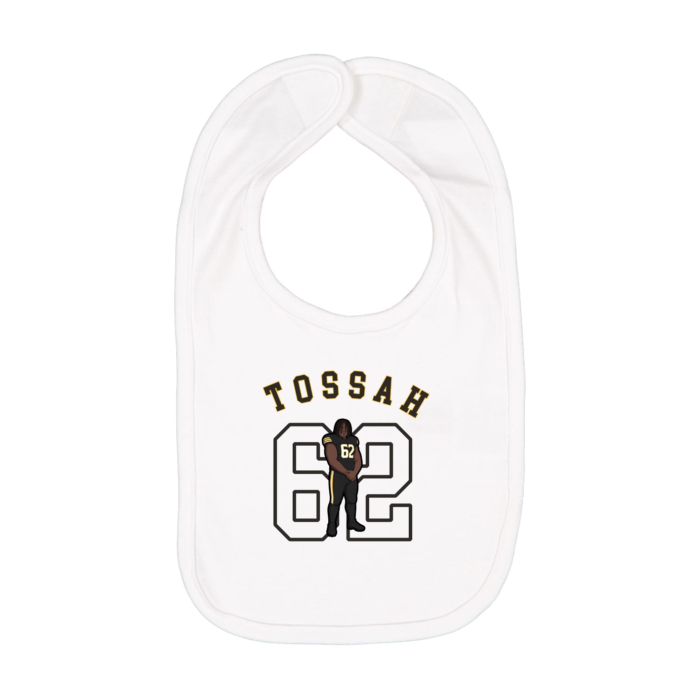 Infant Bib — Shirsey Arch in White