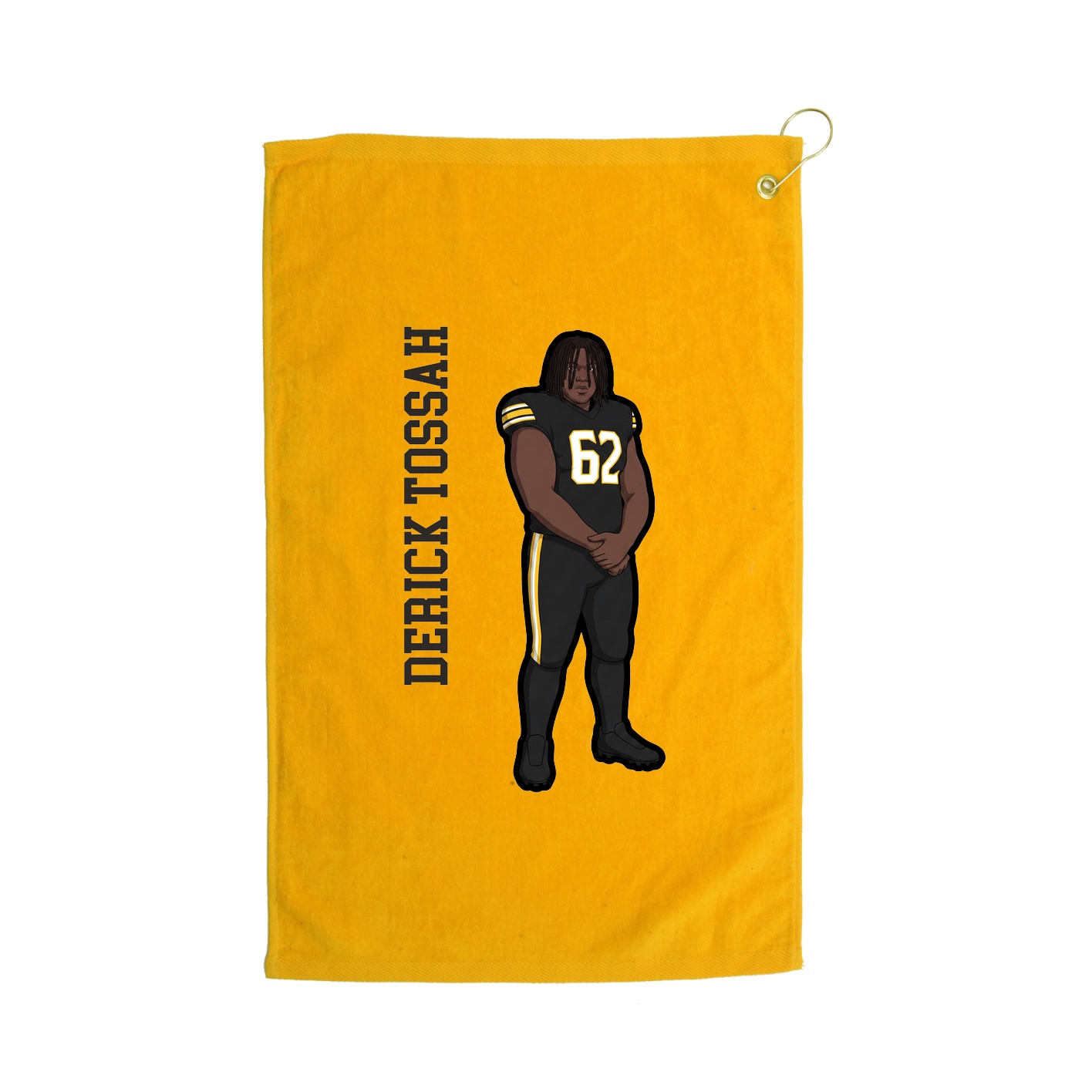 Golf Towel — Name Vertical in Gold