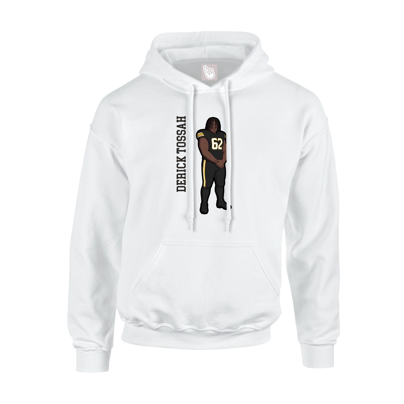 Hoodie — Name Vertical in White