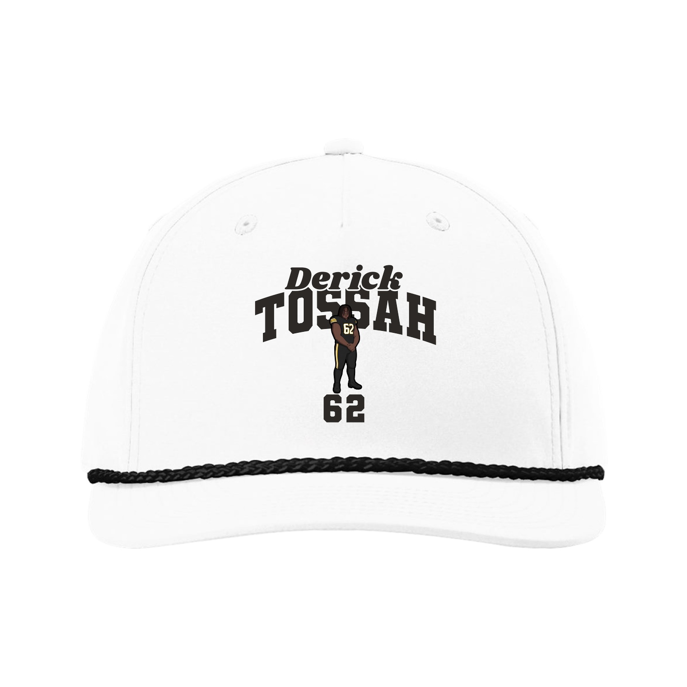 Five-Panel Classic Rope Cap — Signature Arch in White