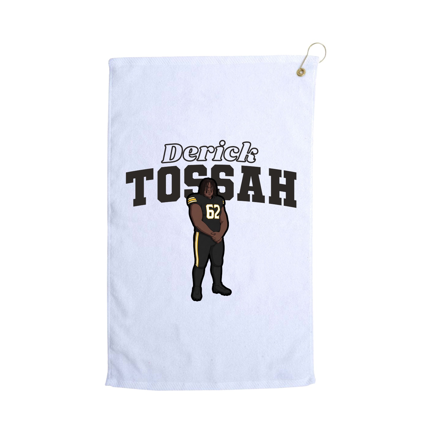 Golf Towel — Name Arch in White