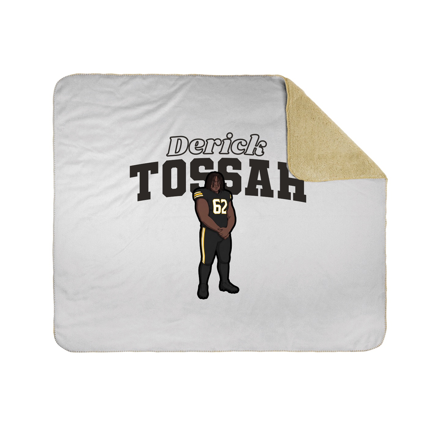 Throw Blanket — Name Arch in White