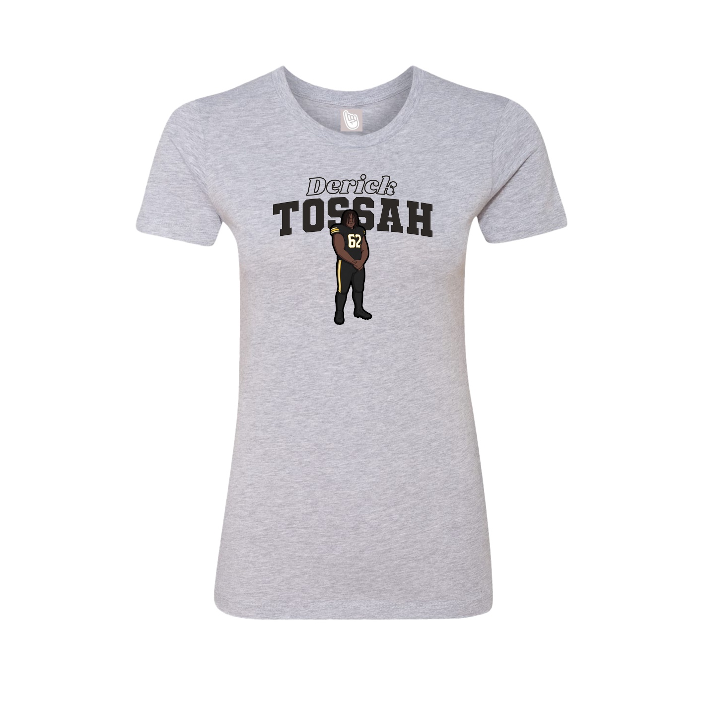 Fitted Women's Tee — Name Arch in Grey