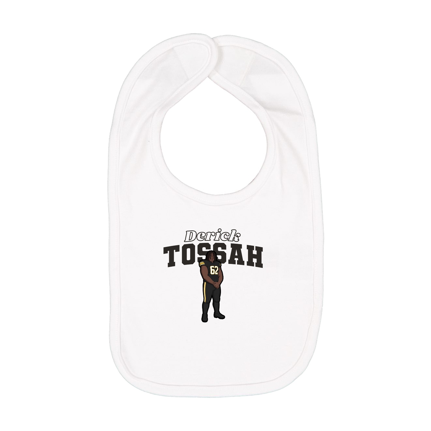 Infant Bib — Name Arch in White