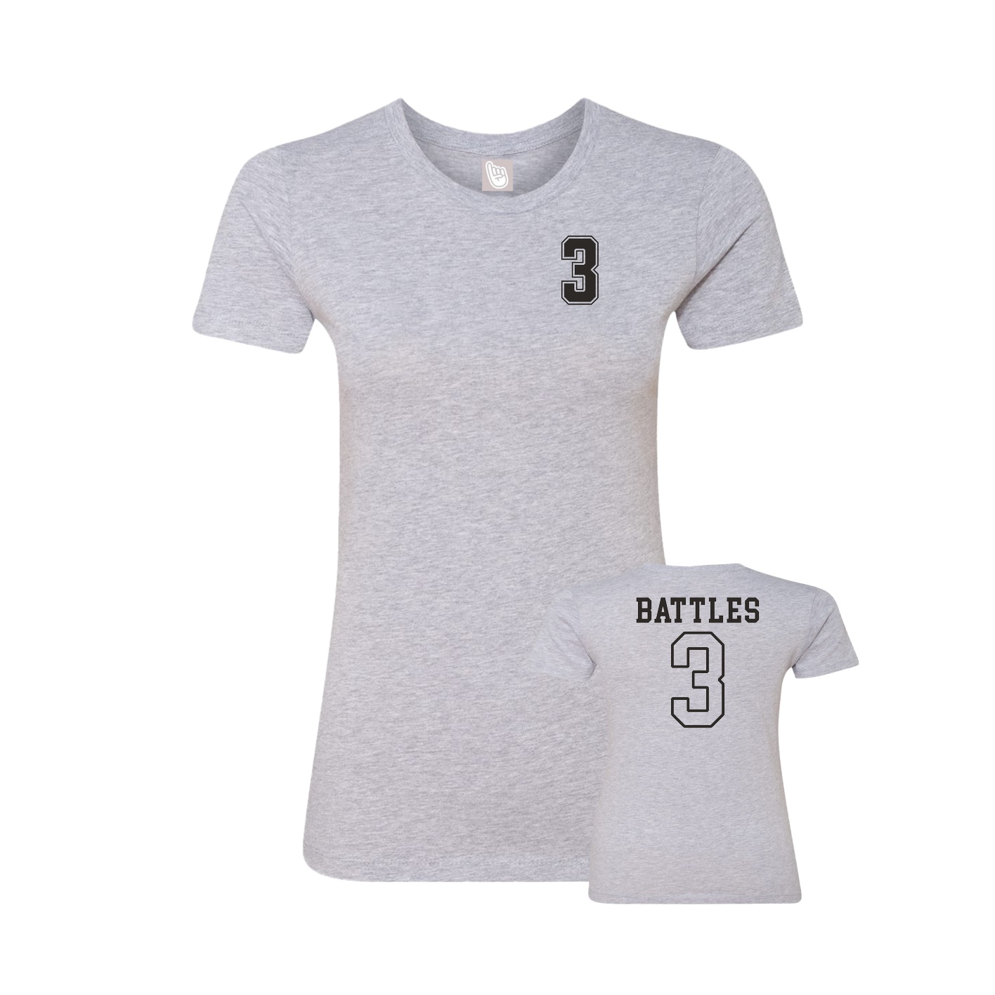 Womens Tee — Chest Back in Grey