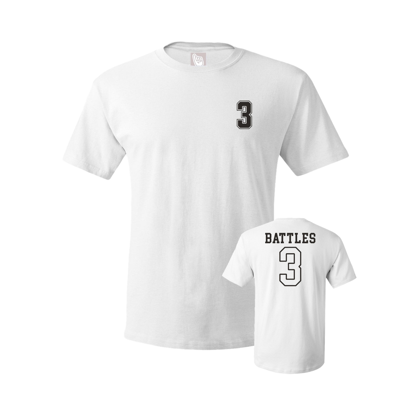 Youth Tee — Chest Back in White