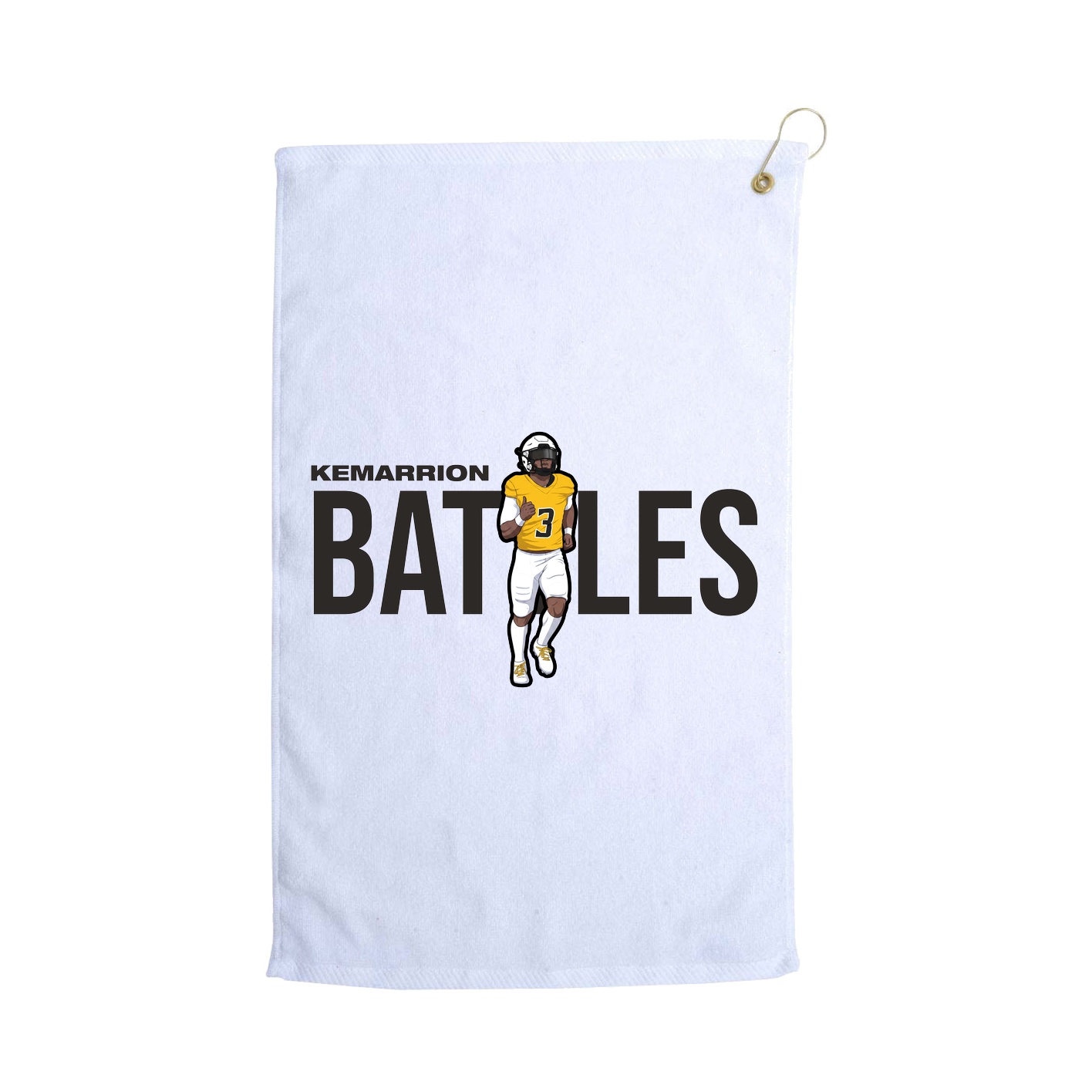 Golf Towel — Player Name in White