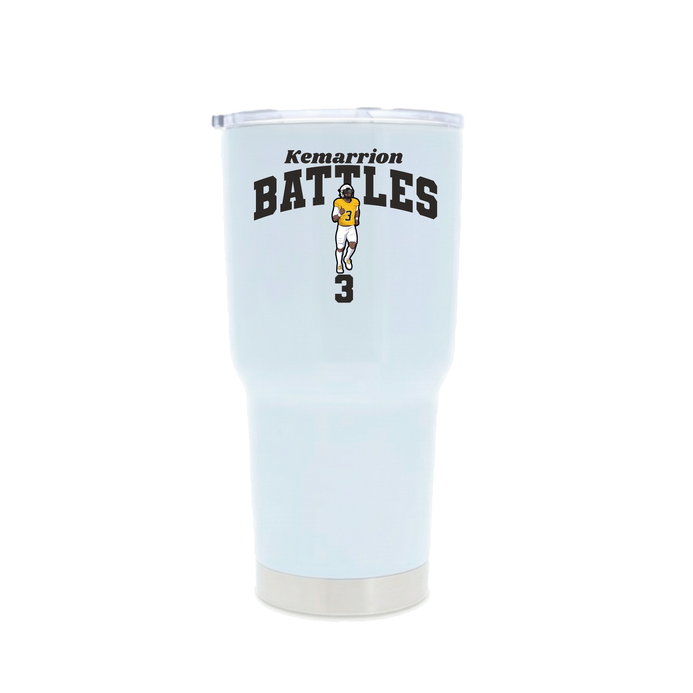 30oz Stainless Steel Tumbler — Signature Arch in White