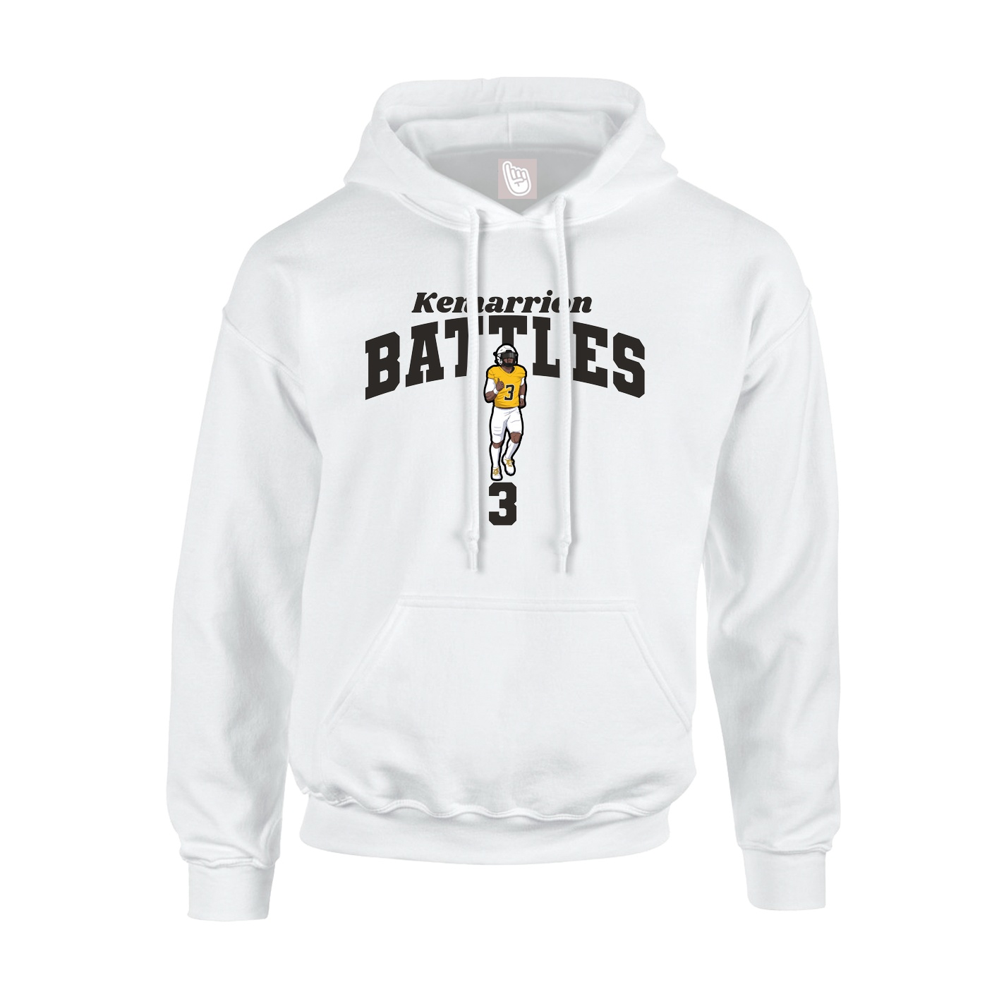 Hoodie — Signature Arch in White