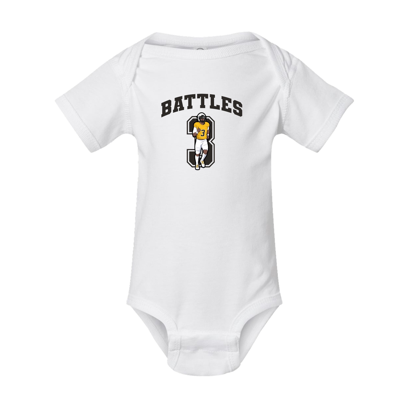 Baby Onesie — Number in White