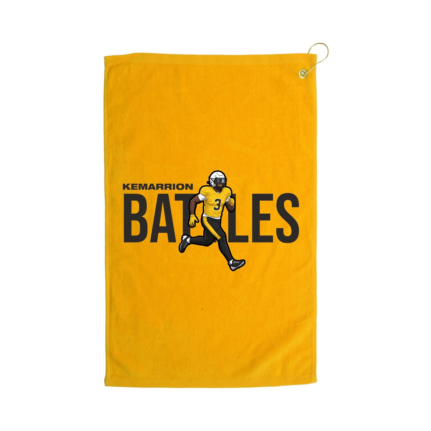 Golf Towel — Player Name in Gold
