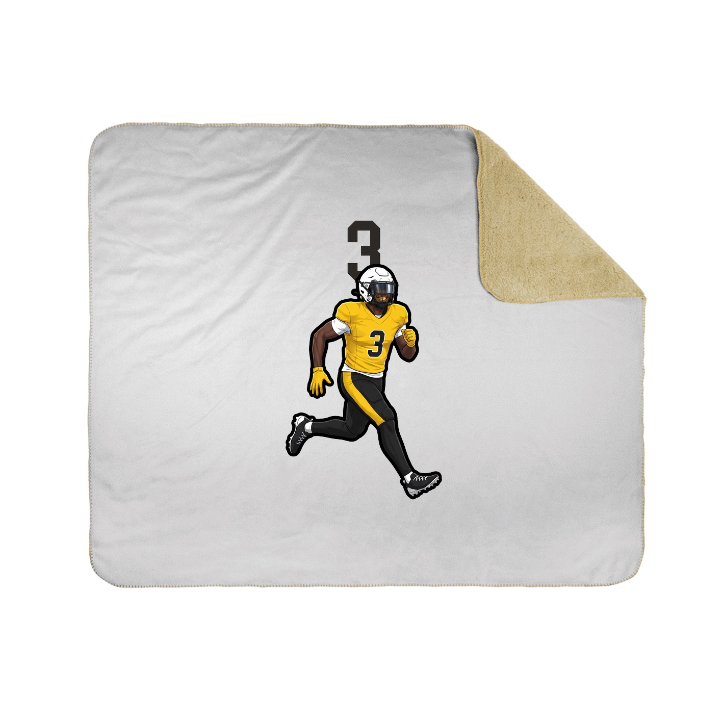 Throw Blanket — Number Top in White