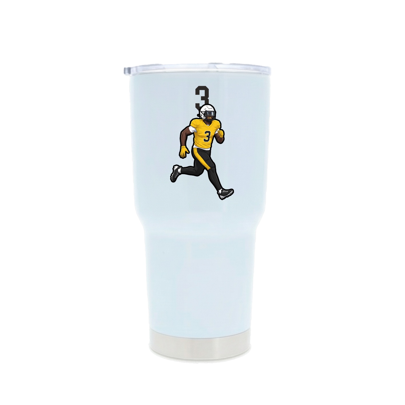 30oz Stainless Steel Tumbler — Number Top in White