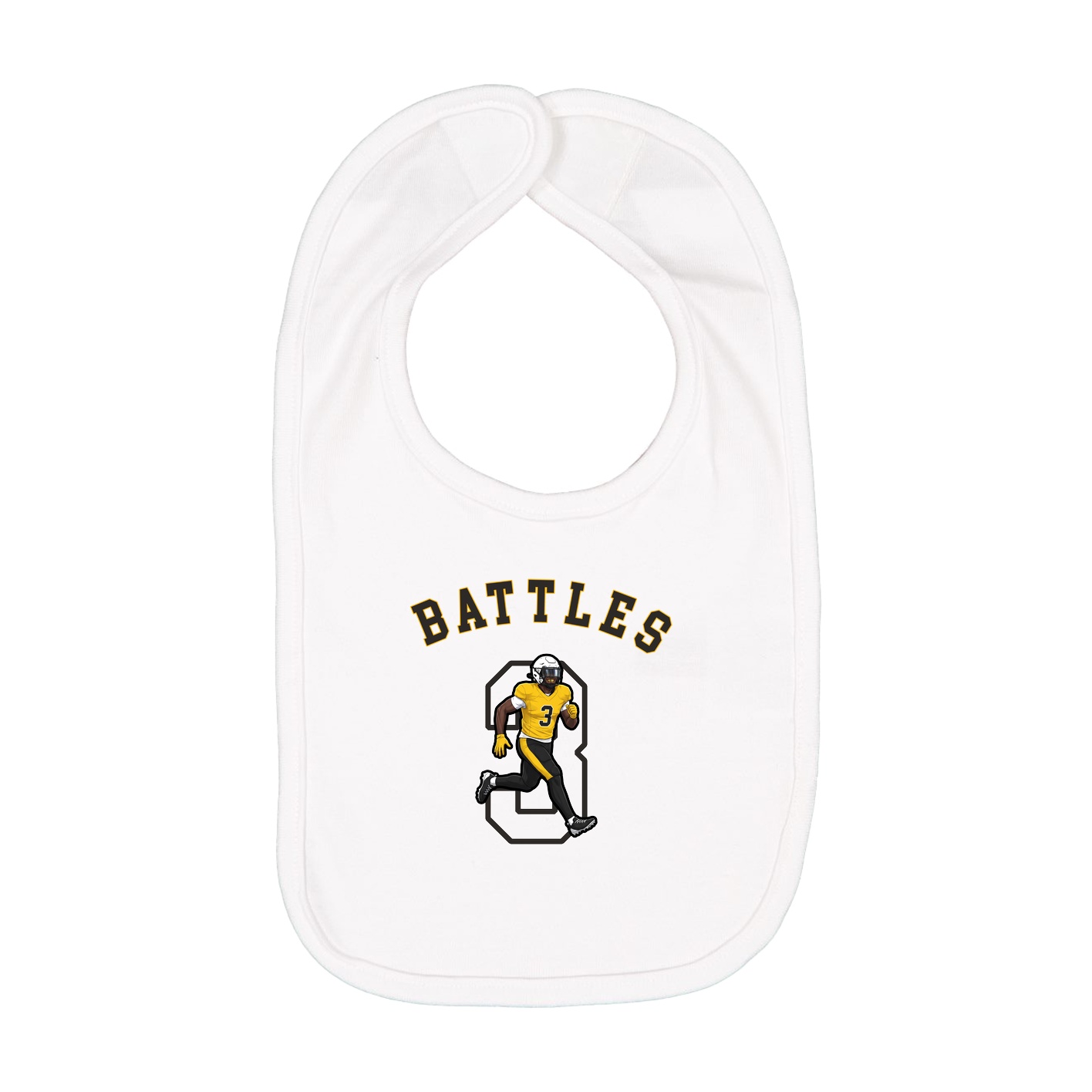Infant Bib — Shirsey Arch in White