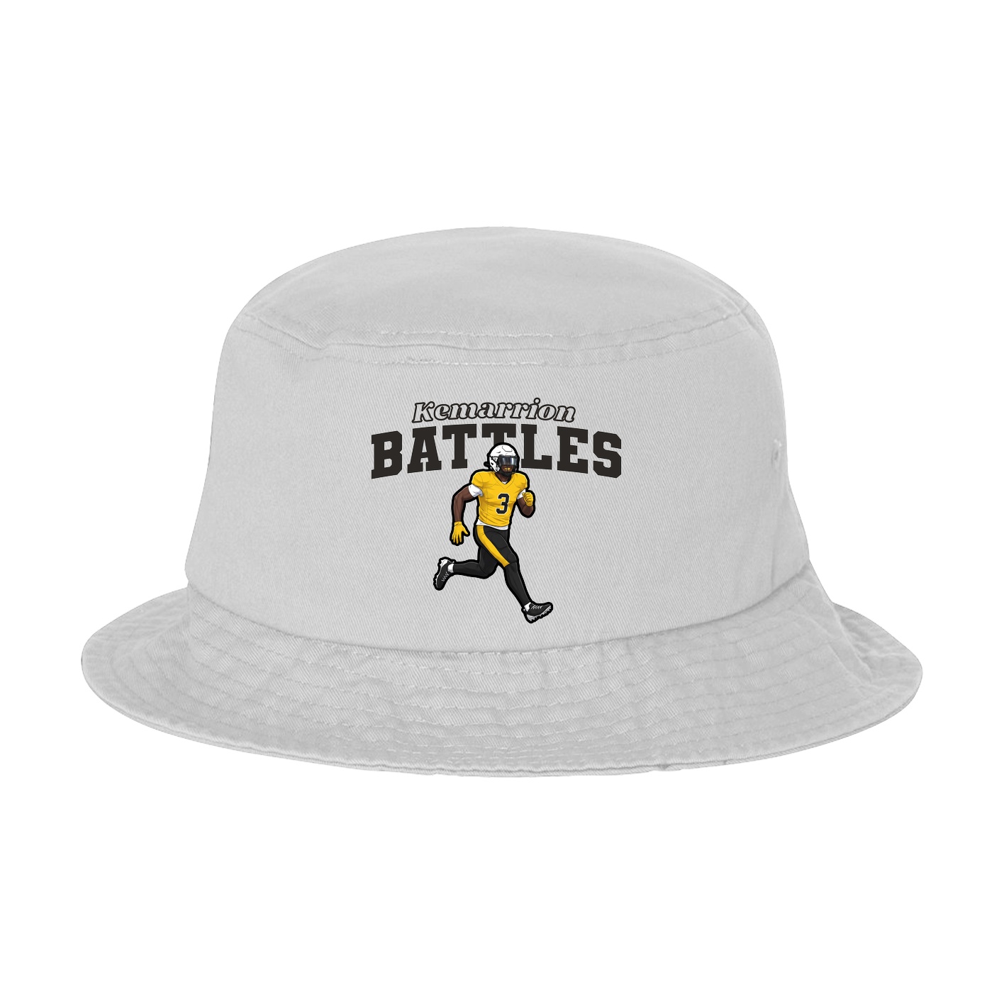 Bucket Cap — Name Arch in White