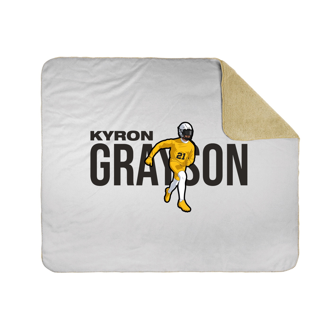 Throw Blanket — Player Name in White