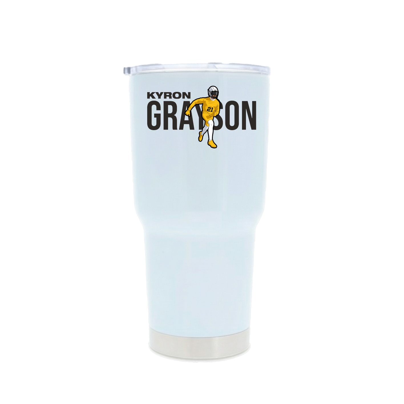 30oz Stainless Steel Tumbler — Player Name in White