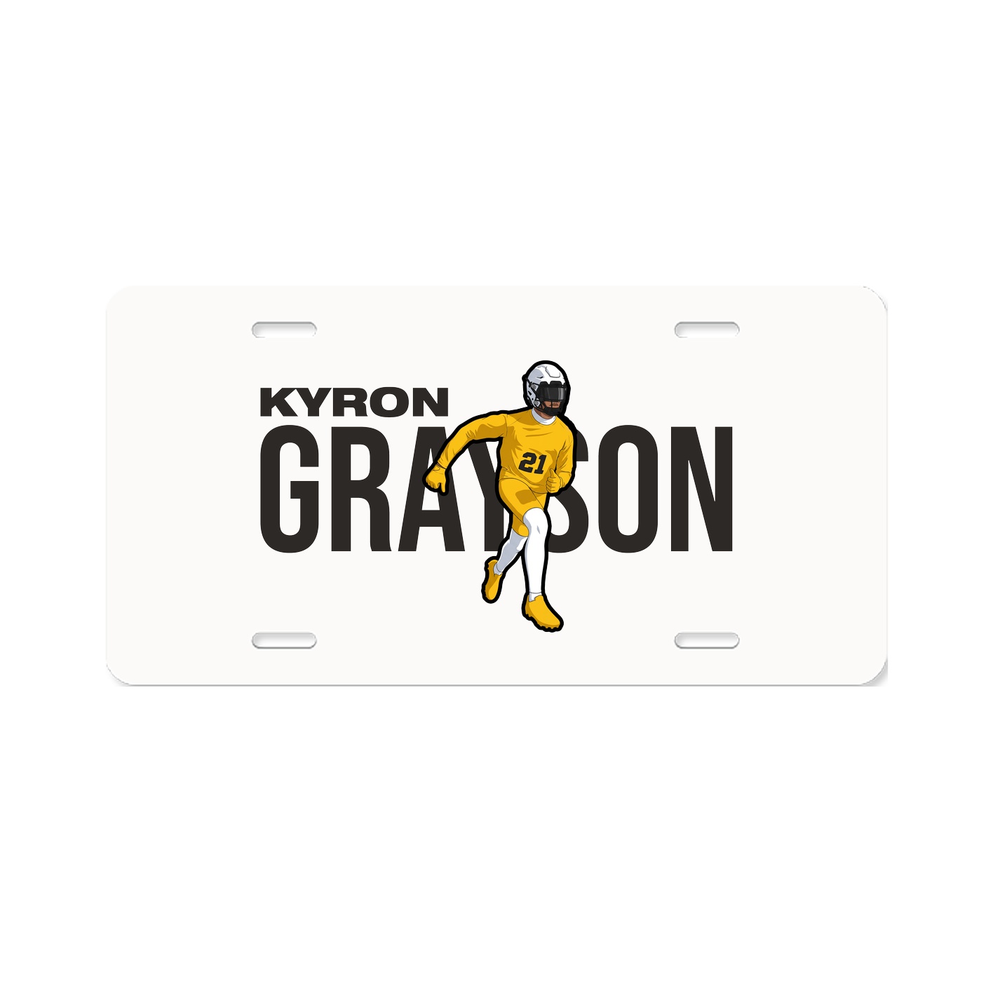 License Plate — Player Name in Classic