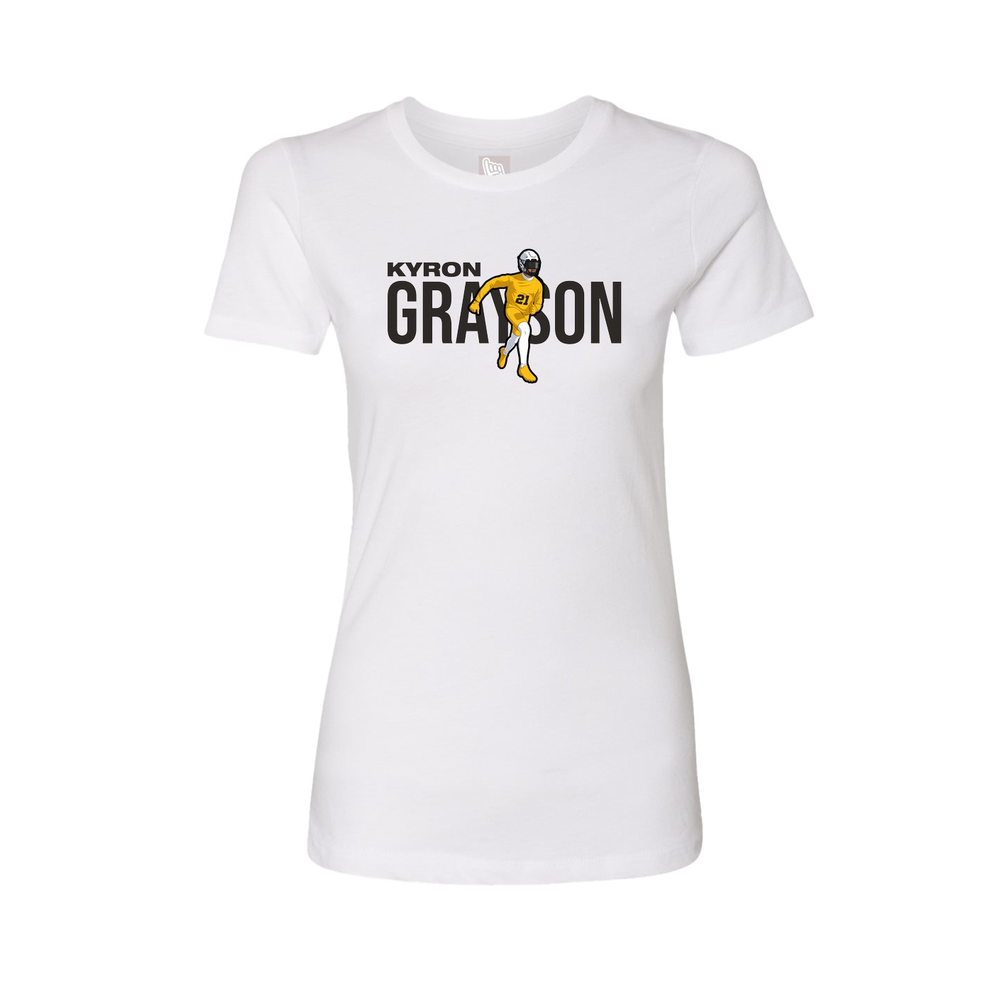 Fitted Women's Tee — Player Name in White