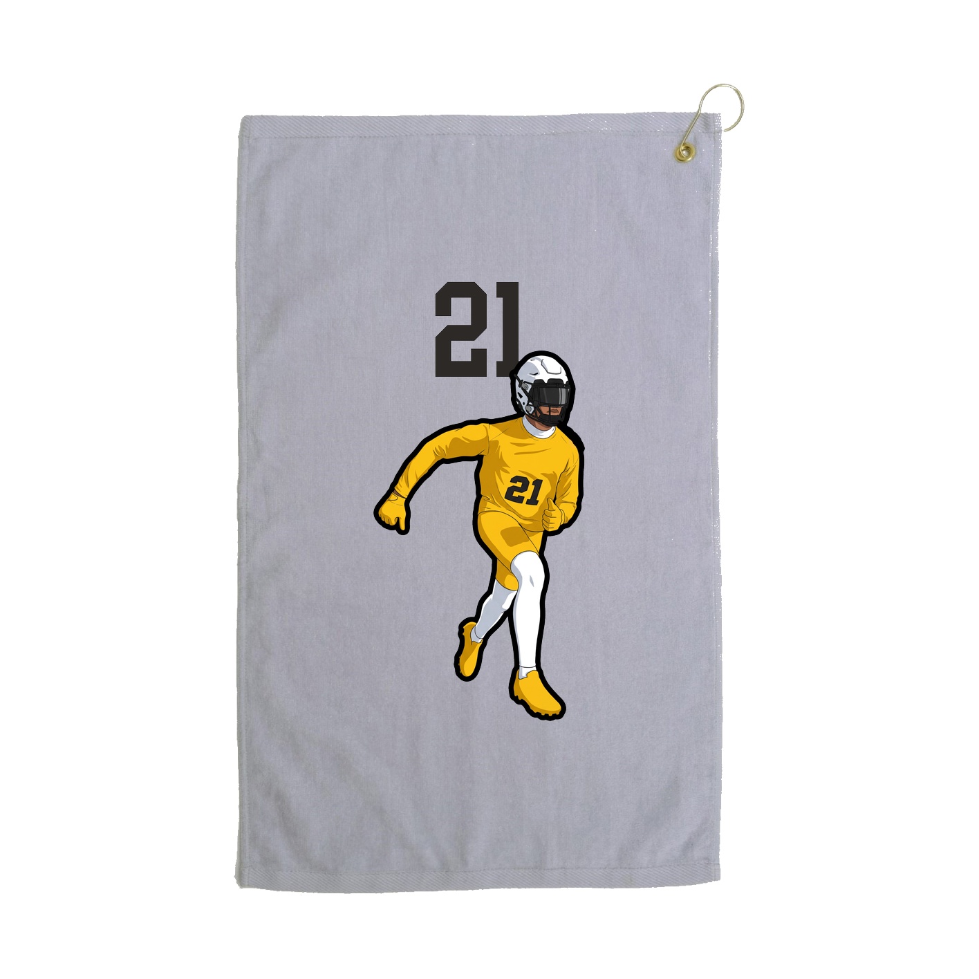 Golf Towel — Number Top in Grey
