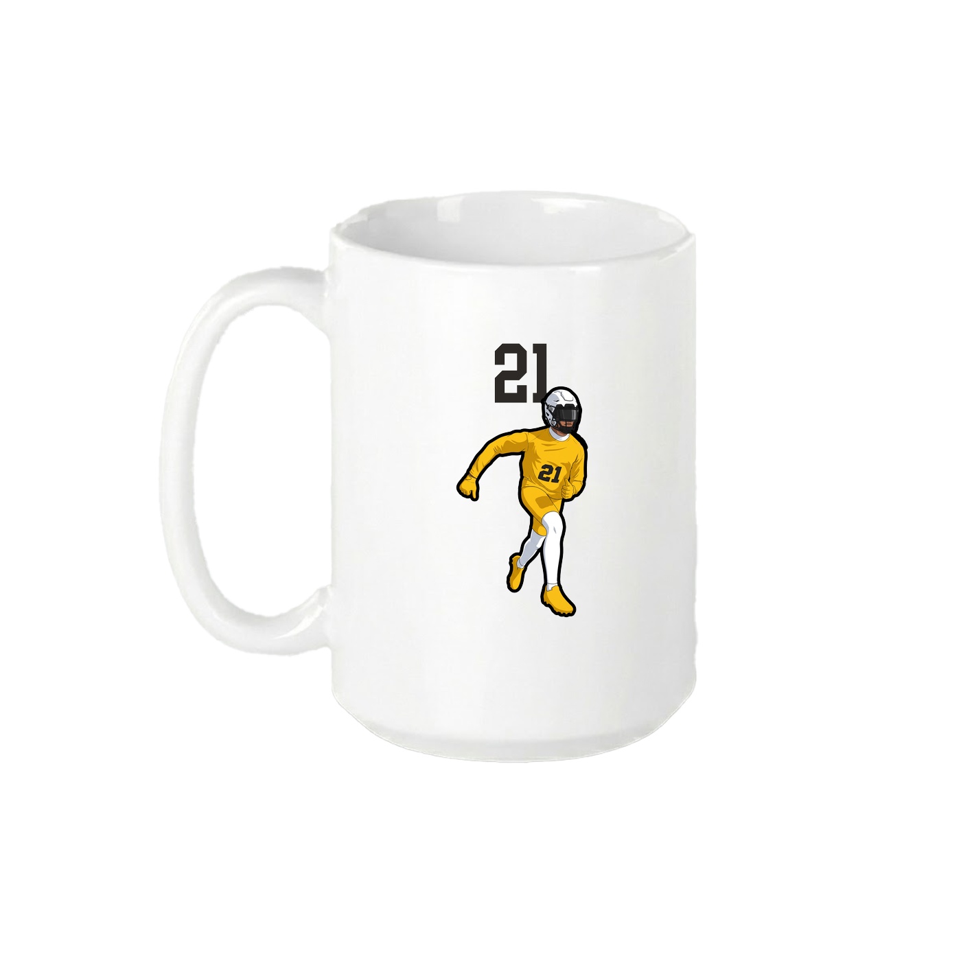 15oz Coffee Mug — Number Top in White