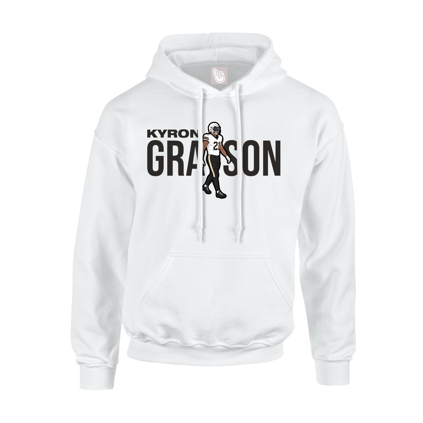 Youth Hoodie — Player Name in White
