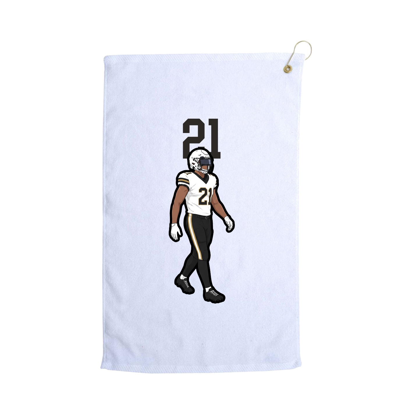 Golf Towel — Number Top in White