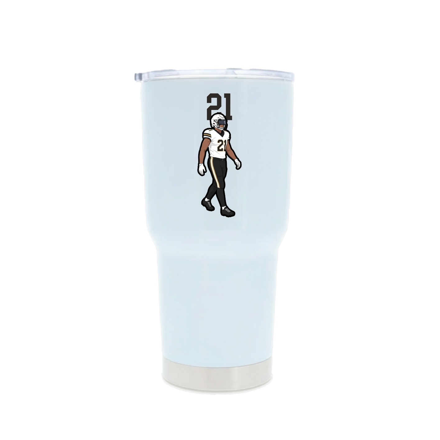 30oz Stainless Steel Tumbler — Number Top in White